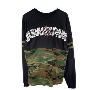 Jurassic Park Spirit Jersey Shirt Universal Studios Ride Movie Promo Camo Size L